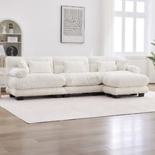 Rizalino 4 Seater Modular Sofa & Ottoman Set
