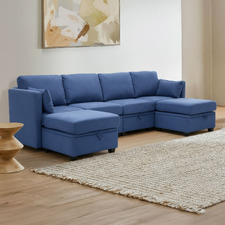Juno 4 Seater Modular Sofa & Ottoman Set