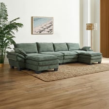 83cm Haines 4 Seater Modular Sofa & Ottoman Set