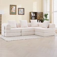 Fleur 3 Seater Double Compressed Modular Sofa Bed