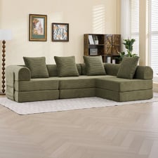 Fleur 3 Seater Double Compressed Modular Sofa Bed