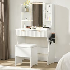 2 Piece Tetia LED Dressing Table & Stool Set