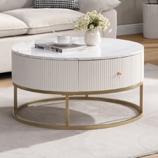 Lulu Round Sintered Stone Coffee Table