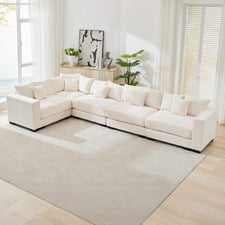 Winona 5 Seater Corduroy Semi-Compressed Modular Sofa