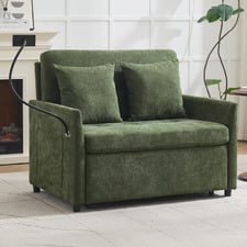 Seymour 2 Seater Single Chenille Semi-Compressed Sofa Bed