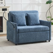 Seymour 2 Seater Single Chenille Sofa Bed