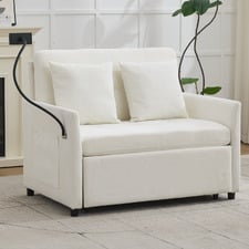 Seymour 2 Seater Single Chenille Semi-Compressed Sofa Bed