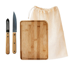 4 Piece Chef's Knife & Chopping Board Set
