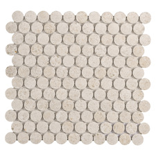 Bilal Beige Penny Round Porcelain Mosaic Tile