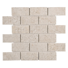 Jamal Beige Brickbond Porcelain Mosaic Tile