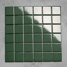 Sasha Gloss Jade Medium Square Porcelain Mosaic Tile