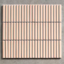 Soho Gloss Antique Pink Kit Kat Porcelain Mosaic Tile