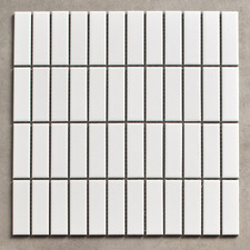 Lennox Matt White Kit Kat Porcelain Mosaic Tile