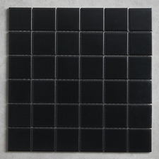 Sasha Matt Black Medium Square Porcelain Mosaic Tile