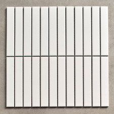 Ripley Matt White Kit Kat Porcelain Mosaic Tile