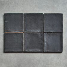Naples Gloss Black Small Square Ceramic Tile