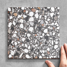 Broome Matt Nero Terrazzo Look Porcelain Tile