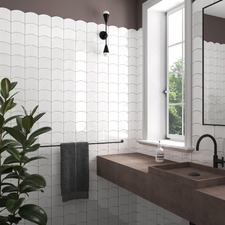 Riley Gloss White Wave Ceramic Tile