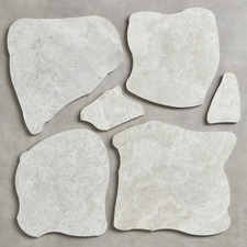 Burton Matt White Crazy Pave Porcelain Tile