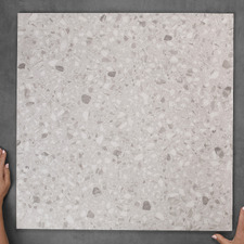 Lorenzo 600 x 600mm Matt Grey Terrazzo Look Porcelain Tile