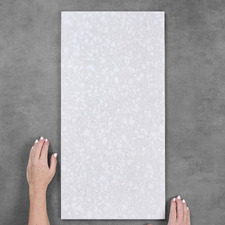 Hudson 300 x 600mm Light Grey Terrazzo Look Porcelain Tile