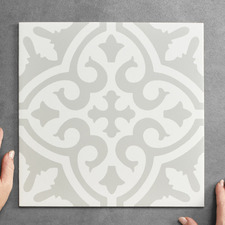 Camilla White & Sage Decorative Porcelain Tile