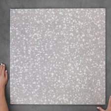 Hudson 600 x 600mm Grey Terrazzo Look Porcelain Tile