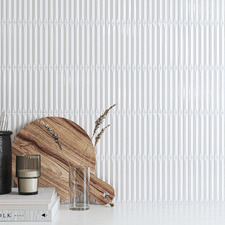 Akira White Kit Kat Porcelain Mosaic Tile
