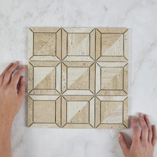 Naima Beige Travertine Mosaic Tile