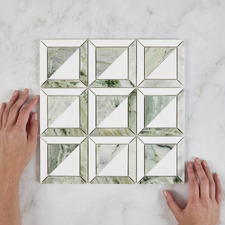 Naima Green Stone Marble Mosaic Tile