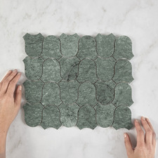 Toru Taj Green Marble Mosaic Tile