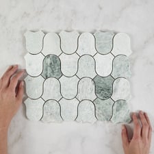 Toru Orient Green Marble Mosaic Tile