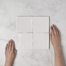 Havenford Gloss Chalk Square Ceramic Tile