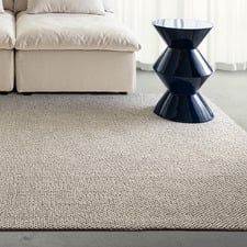 Dark Grey Sylora Wool-Blend Power-Loomed Rug