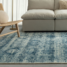 Blue Kallista Machine Washable Rug
