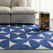Blue Alure Machine Washable Rug
