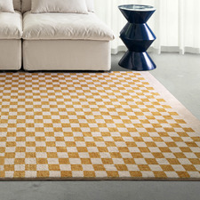 Yellow Cordova Machine Washable Rug