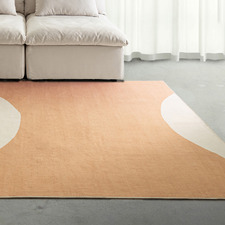 Orange Dorado Machine Washable Rug