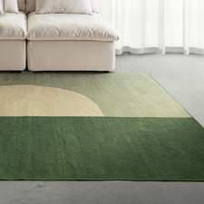 Green Haines Machine Washable Rug
