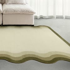 Green Oasis Machine Washable Rug