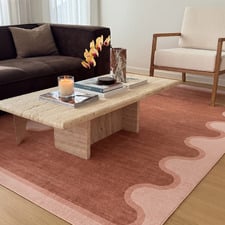 Pink Pierre Machine Washable Rug