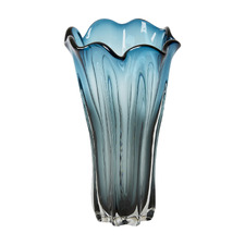 40cm Blue Renee Glass Vase
