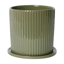 Maurice Ceramic Plant Pot with Saucer