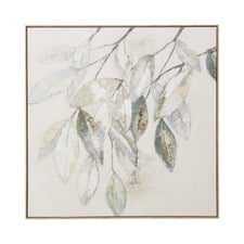 Leafy Hand Painted Framed Canvas Wall Art