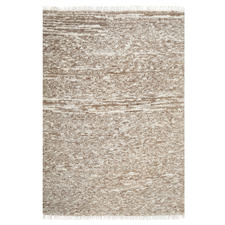 Brown Travertine Hand-Knotted Wool Rug