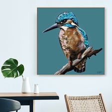 Blue Kingfisher I Canvas Wall Art
