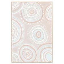 Beige Dancing Bora Rings Canvas Wall Art