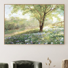 Bright Violet Field Canvas Wall Art