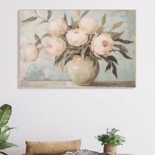 Peonies Flower Still Life Canvas Wall Art