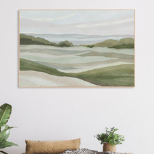 Green Hill View Canvas Wall Art